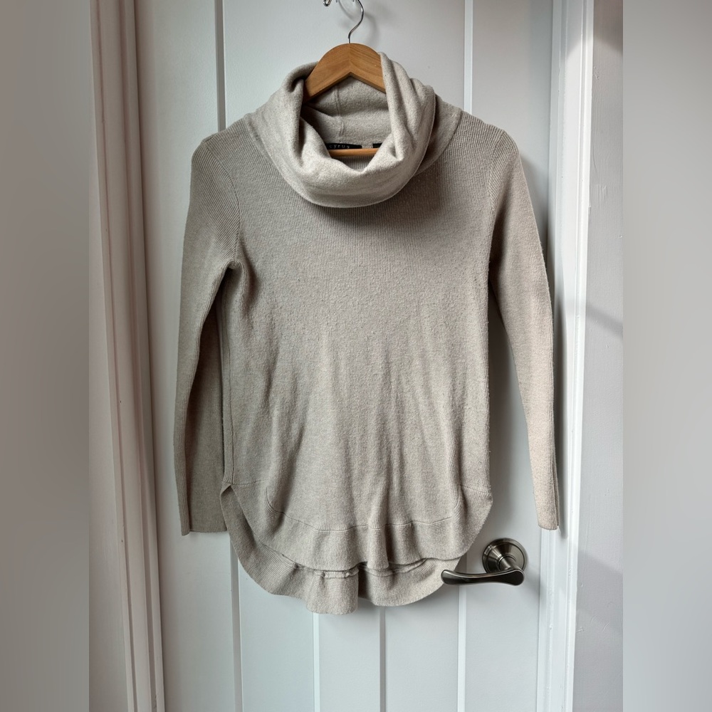 Cyrus Ribbed Cowl Neck Sweater